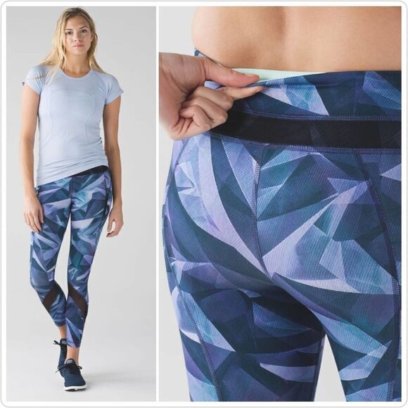 Lululemon Inspire Tight II (Mesh) Pretty Prism Multi / Black 8 - Picture 2 of 15